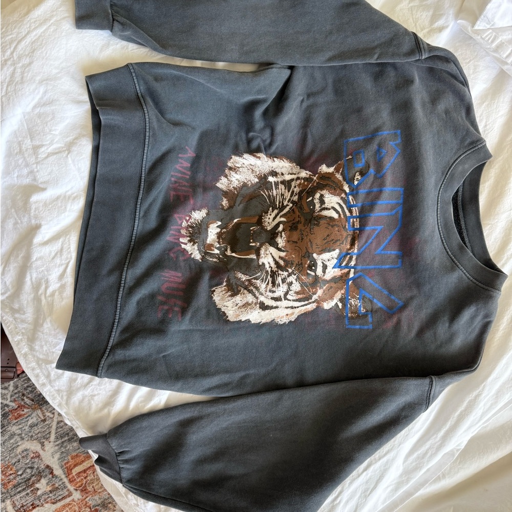 Anine Bing Black Graphic Sweatshirt